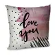 Подушка диванная с бархата Love you 45x45 см 45BP_18L035