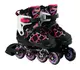 Роликовые коньки Best Roller. Размер 34-37: 20,5-23,5 см, светящиеся PU колёса. Black and Pink (151212)