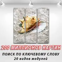 Модульні картини на Полотні, 80x80 см, (80x25-3)