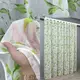 Готовая тюль (6х2,65м.) батист, коллекция "Flora". Цвет белый с салатовым. Код 1809т 42-1176