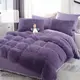 Постельное белье евро из велюра и плюша Jojo Мишка 20071 200х230 см фиолетовое