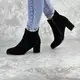 Женские ботильоны на каблуке Fashion Icarian 1402 38 размер 24 см Черный