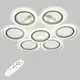 Потолочная LED люстра, светильник светодиодный белый Sunlight 6326/6+1S