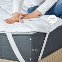 Наматрацник 120х200 см Comfort IDEIA з гумками по кутах супер щільний пл 250 гр/м2 антиалергенний білий