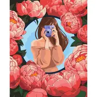 Картина по номерам "Цветочное селфи" ©Kira Corporal Идейка KHO4979 40х50 см