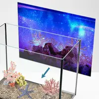 Наклейка в аквариум 3D морское дно, в разных размерах 40х65 см. (650х400)
