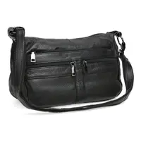 Женская кожаная сумка Borsa Leather K1105-black