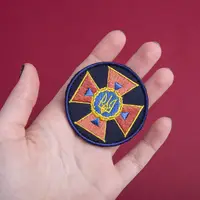 Шеврон на липучке кокарда ДСНС 6 см вышитый патч нашивка