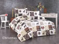Chrismas сімейна фланелева постільна білизна. Бавовна. Belizza Туреччина.
