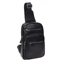 Мужской кожаный рюкзак через плечо Keizer k18791-black