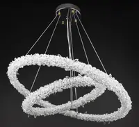 Люстра подвесная хрустальная LED 28134 Хром 25-170х64х64 см.