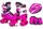 Комплект квадов с защитой Scale Sport. Pink (размер 34-37) 207697133