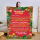 Плед 3D со своими пожеланиями для кумы Рождественская кума 15439 135х160 см