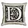 Подушка с мешковины Letter D 45x45 см (45PHB_ABC007_WH)