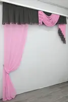 Кухонна завіска, шторка з ламбрекеном. На карниз 2,5 м. Код е832 70-051