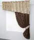 Кухонный комплект (280х180см.) шторка с ламбрекеном. Цвет коричневый с бежевым. Код 097к 52-0481