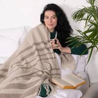 Плед кашемировый Love You 4485 140х200 см бежевый с коричневым