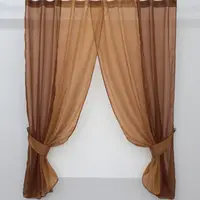 Кухонные шторы (265х170см). На карниз 1-1,5м. Цвет коричневый с кофейным. Код 017к