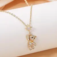 Цепочка женская золотистая с кулоном код 2385