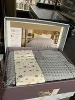 Постільна білизна з мусліновим покривалом Nil Home Soft Pike Сірий 200х220см