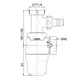 Сифон для раковины Neo Air 1¼"×Ø40мм с подводом WIRQUIN (9541357)