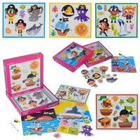 Магнітні пазли ViVi wood Toy, дощечка для малювання, водна основа. Multicolor (99040)