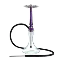 Кальян Tiaga Astra Crystal Purple з шахтою з нержавіючої сталі та декоративною вставкою з епоксидної смоли, 55 см