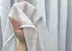Тюль лен шлифованный, однотонный с отблеском. Цвет белый. Код 2037т