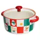 Супница фарфоровая Christmas новогодняя  800 (мл) с крышкой Yiwu FM-CS-9C