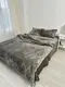 Постельное белье плюшевое семейное Dushka Home 20762 160х215х2 см графитовое