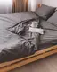 Постельное белье семейное Dushka Home Вареный хлопок 20471 160х215х2 см темно-серое