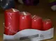 Набір свічок 4 шт. циліндр Bispol AURA Candles Червоні (sw50/4-030)