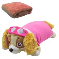 М'яка іграшка з пледом Копиця Собака 00293-3 58 см рожева