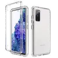 Силиконовый чехол для Samsung Galaxy S20 Plus - Прозрачный (с заглушками)