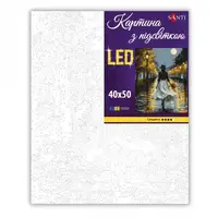 Картина за номерами з LED підсвічуванням Santi Дівчина з букетом 956652 40х50 см