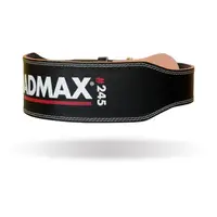 Пояс для тяжелой атлетики MAD MAX Leather MFB 245, Black XXL