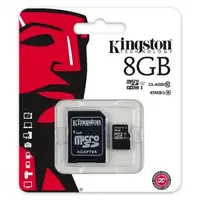Карта памяти micro KINGSTON 8GB 10 class c адаптером