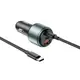 Адаптер автомобильный HOCO Type-C to Type-C cable Galloper NZ9 |1USB/2Type, 95W/3A, PD/QC|