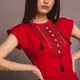 Вышиванка женская Moderika Ожерелье красного цвета S