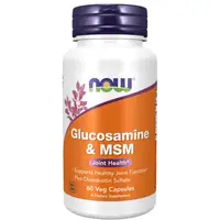 Препарат для суставов и связок NOW Glucosamine &amp; MSM, 60 вегакапсул
