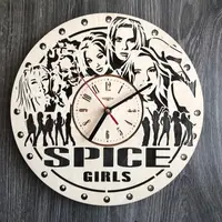 Бесшумные настенные часы из дерева «Spice Girls»