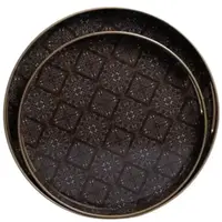 Набор подносов декоративных Black Spirit 2 штуки 37/32.5 см черный HP-HK-B3