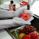 Хозяйственные силиконовые перчатки для уборки и мытья посуды Magic Silicone Gloves Темно-серый