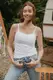 Майка женская на тонких бретелях Vivioji MKW-20- 1 Белый размер XL (12396)