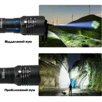Ручний тактичний ліхтарик COP BL-8900-P50 Black 6810