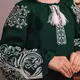 Вышиванка Moderika Древо Жизни на зеленом льне 122