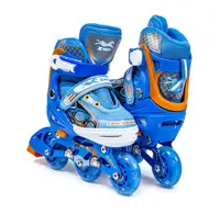 Ролики "3-wheels". Blue (размер 27-30) Все колеса светятся!