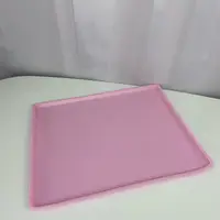 Килимок розкачувальний силіконовий з бортиками Stenson MH-3308-pink 37,5х30х1,8 см рожевий