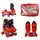 Раздвижные ролики квады 98-65 S Best Roller колеса PVC светящиеся (размер 31-34). Black and Red (193632)