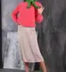 Свитер женский коралловый код П346